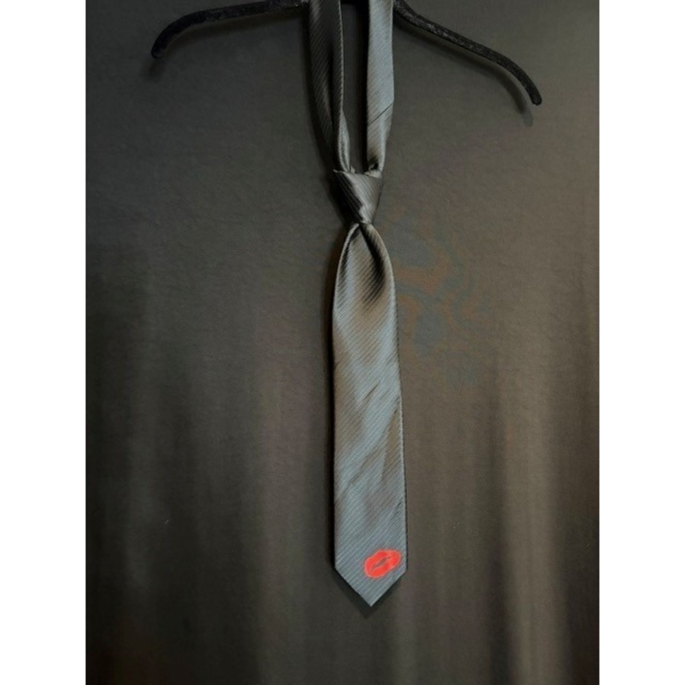 Men's Black Lip Logo GoTie Professional Neck Tie OS